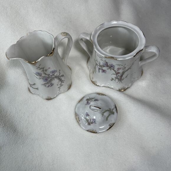 Vintage WARWICK Apple Blossom Sugar And Creamer Set - Picture 3 of 4
